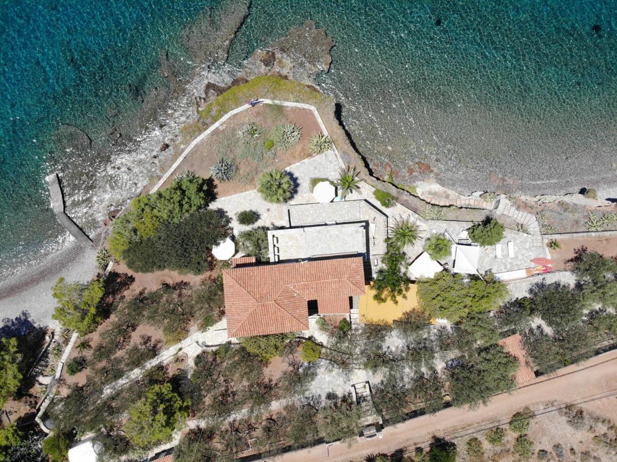 Lady Of Hydra Villa, Sea Front View, Private Beach Eksteriør billede