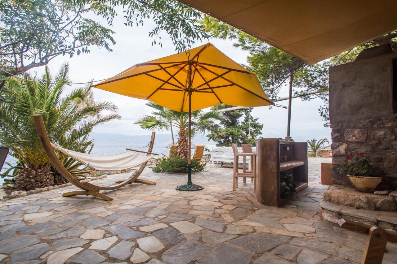 Lady Of Hydra Villa, Sea Front View, Private Beach Eksteriør billede